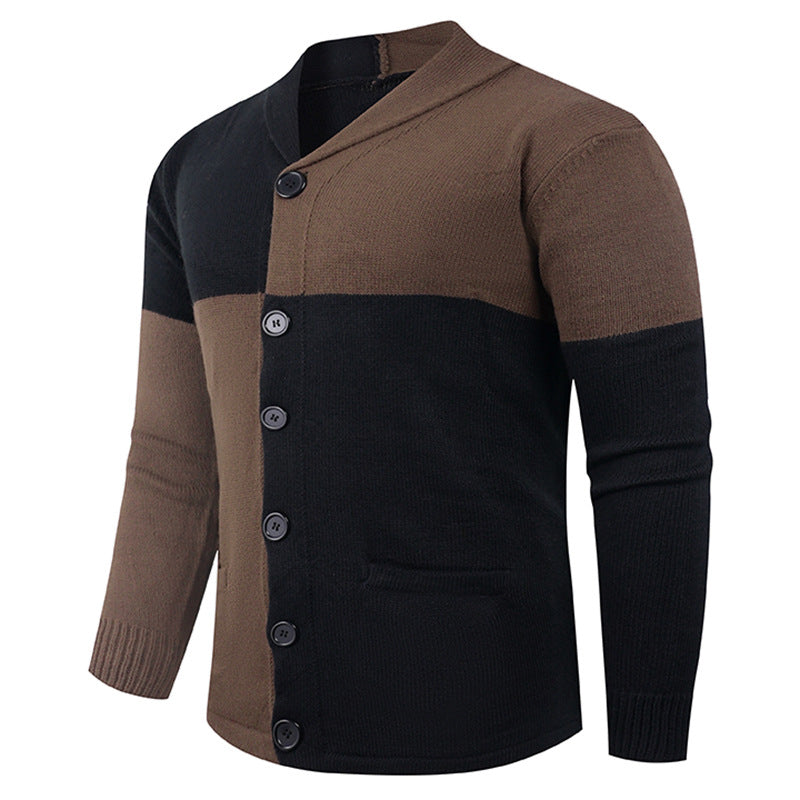 Herren Strickjacke Modern Zopfmuster Mit Taschen