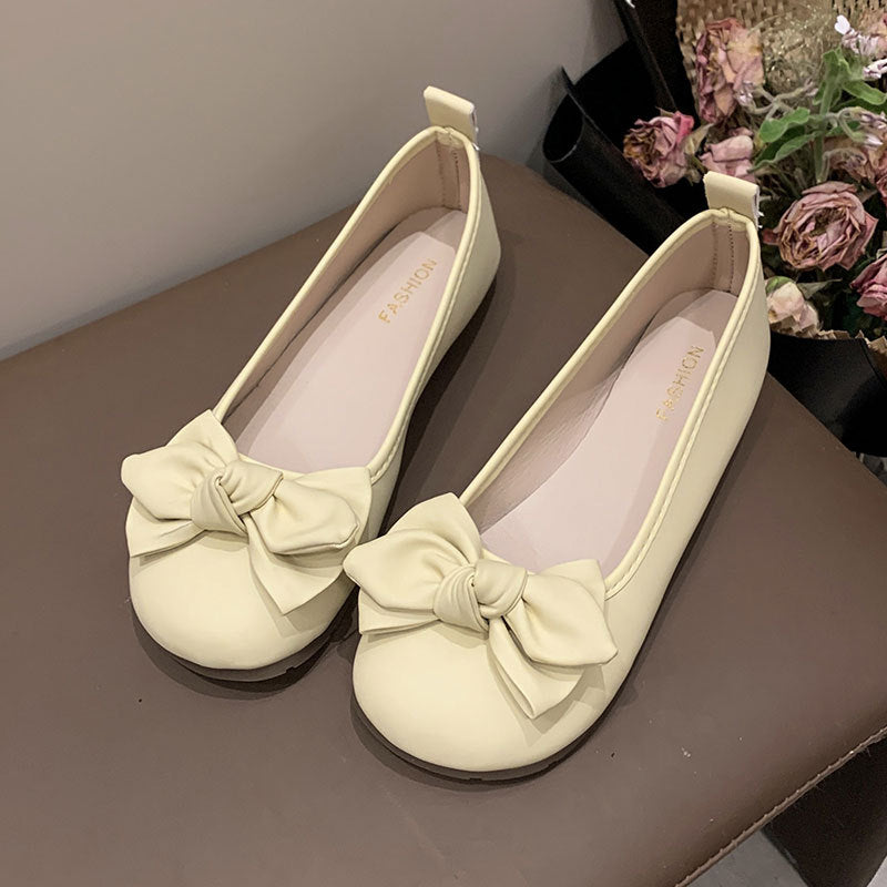 Damen Ballerinas Schleifenakzent Bequem Komfort Innensohle