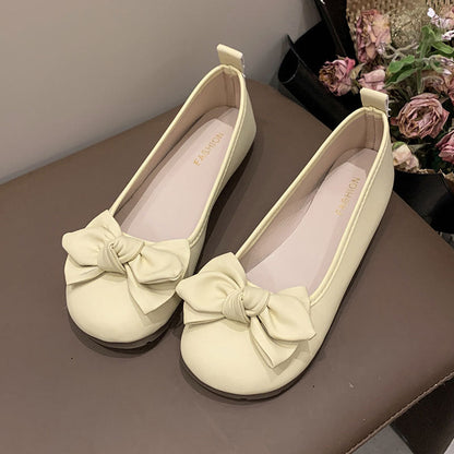 Damen Ballerinas Schleifenakzent Bequem Komfort Innensohle