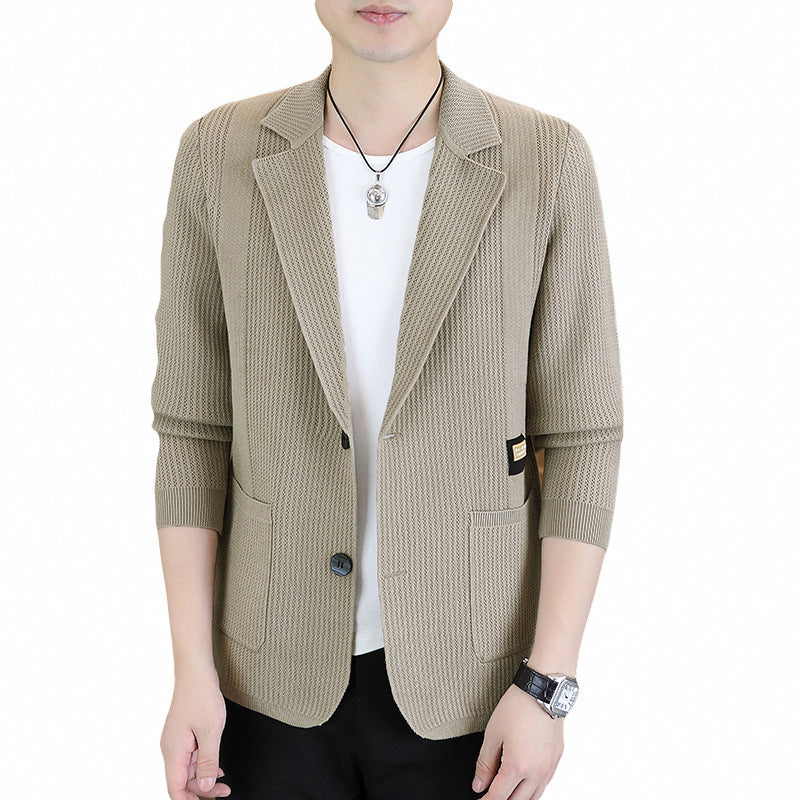 Herren Blazer Elegant Kurzarm Slim Fit Modern
