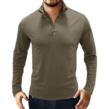 Herren Pullover Stehkragen Modern Schwarz