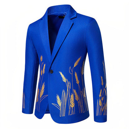 Herren Blazer Elegant Blumenmuster Slim Fit