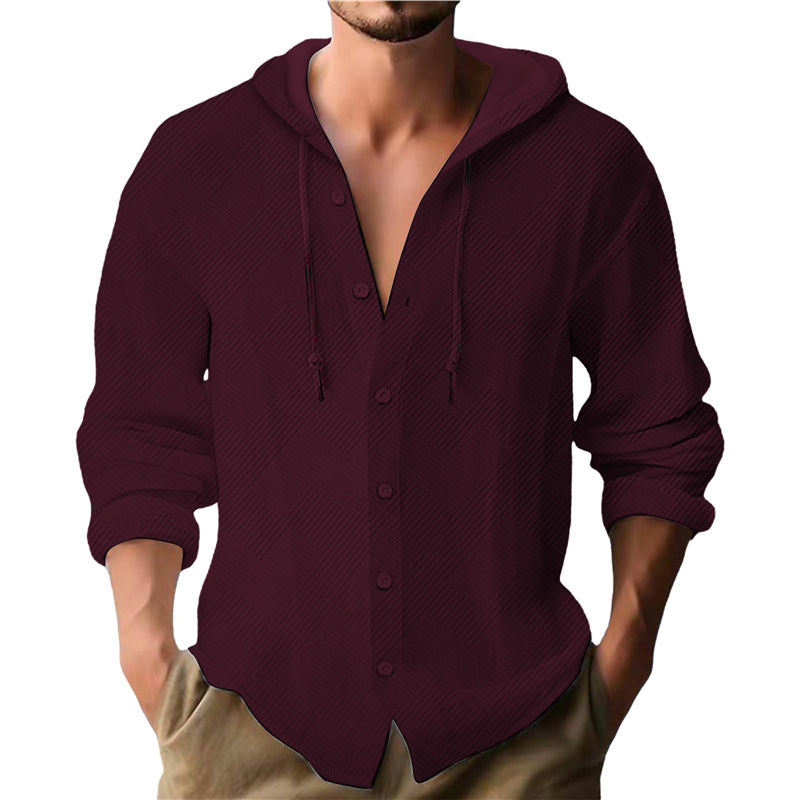 Herren Kapuzenpullover Strukturiertes Design Modern