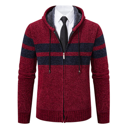 Herren Kapuzenpullover Modern Fleece Innenführung Reißverschluss