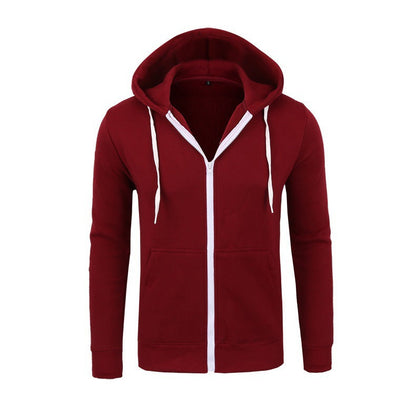 Herren Hoodie mit Taschen und verstellbarem Bund Sportlich Modern