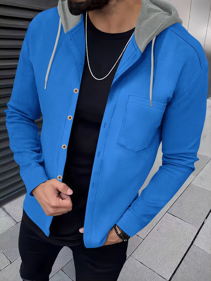 Herren Hoodie Kapuze Strukturiertes Design Streetwear