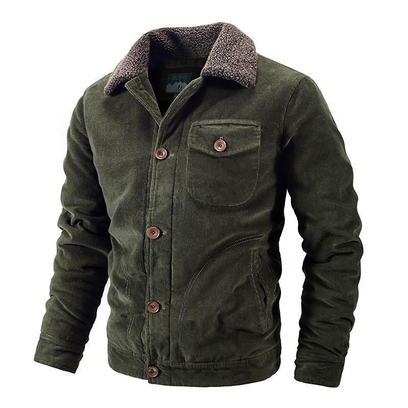 Herren Cordjacke Kuschelkragen Praktisch Winter