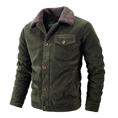 Herren Cordjacke Kuschelkragen Praktisch Winter