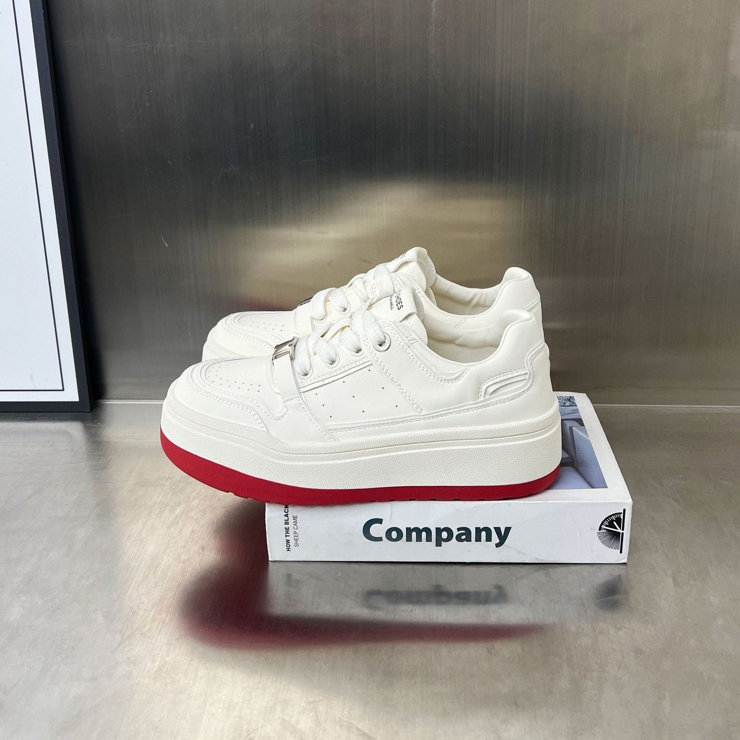 Damen Sneaker Plattform Schuhe Moderne Sportlich Komfortabel