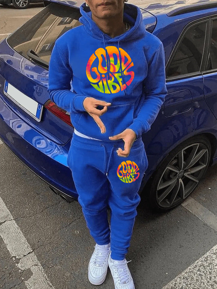 Herren Jogginganzug Bunt Grafik Design Sportlich