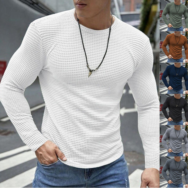 Herren Langarmshirt Waffelstruktur Modern Berlin - BerlinGlamour