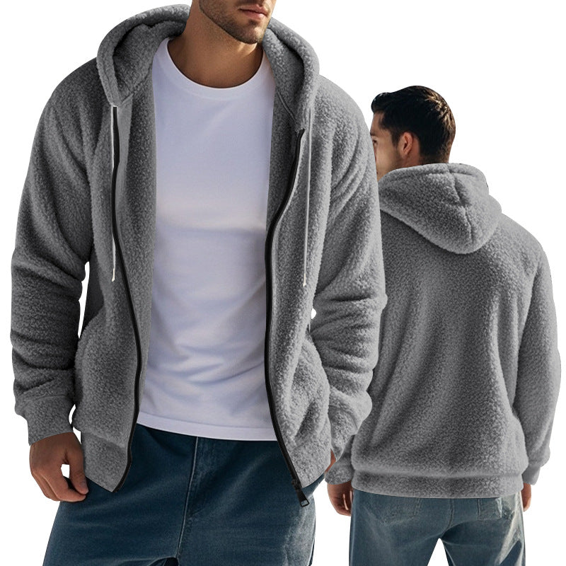 Herren Hoodie Fleece Warm mit Reißverschluss Hochwertig