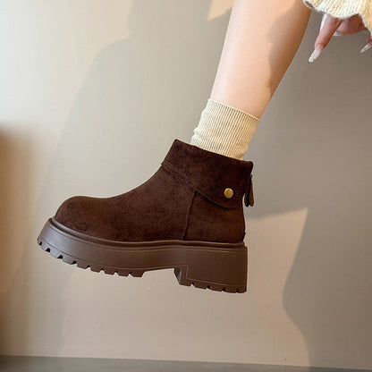 Damen Winterstiefeletten Hochplateau Kuschelig Warm