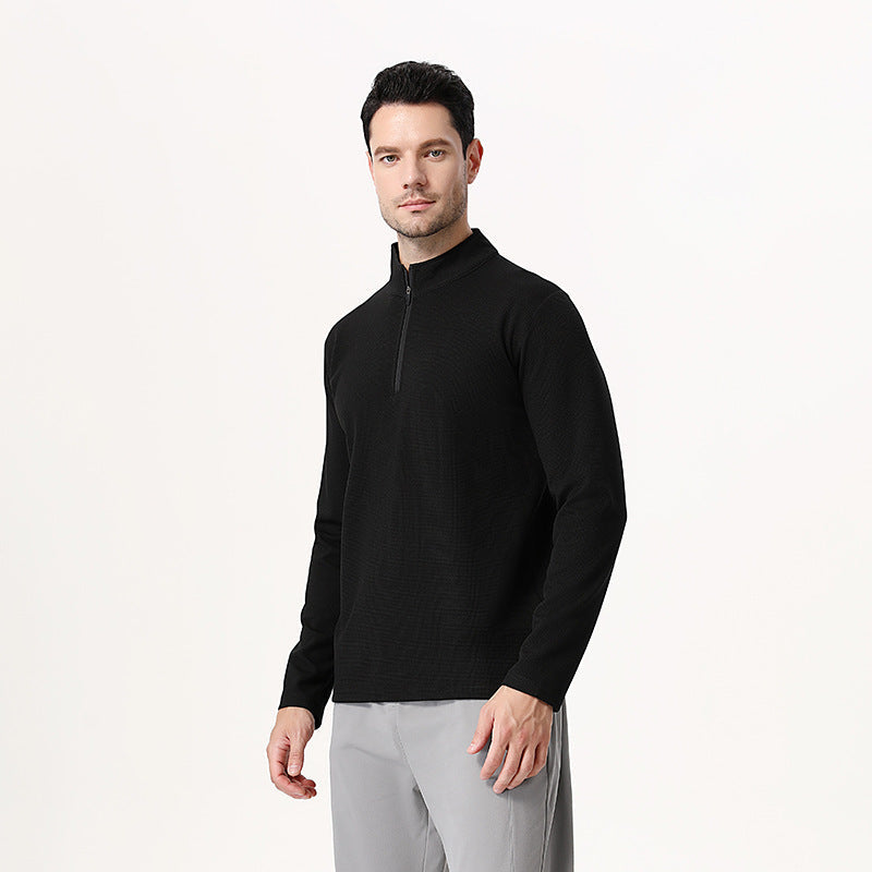 Herren Funktionsshirt Langarm atmungsaktiv mit Reißverschluss