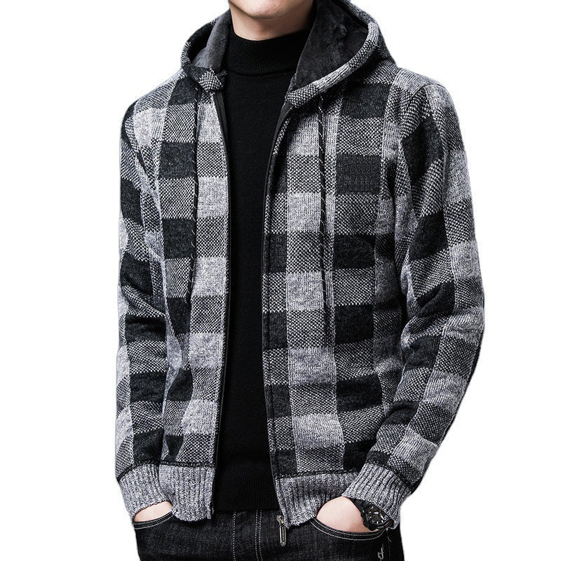 Herren Strickjacke Hoodie Modern Berlin Stil