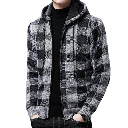 Herren Strickjacke Hoodie Modern Berlin Stil