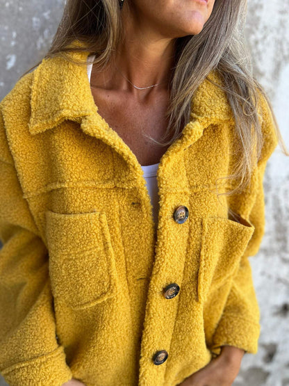 Weiche Fleece-Hemdjacke Damenjacke Warm
