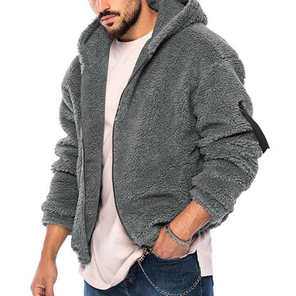 Herren Fleece Pullover Kapuze Teddy Weich Warm