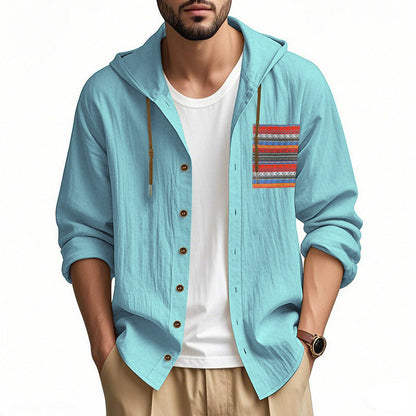 Herren Freizeitjacke Leicht Kapuze Sportlich Modern