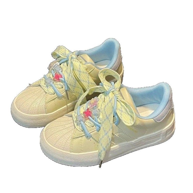 Damen Sneaker Blumen Dekor Komfortabel