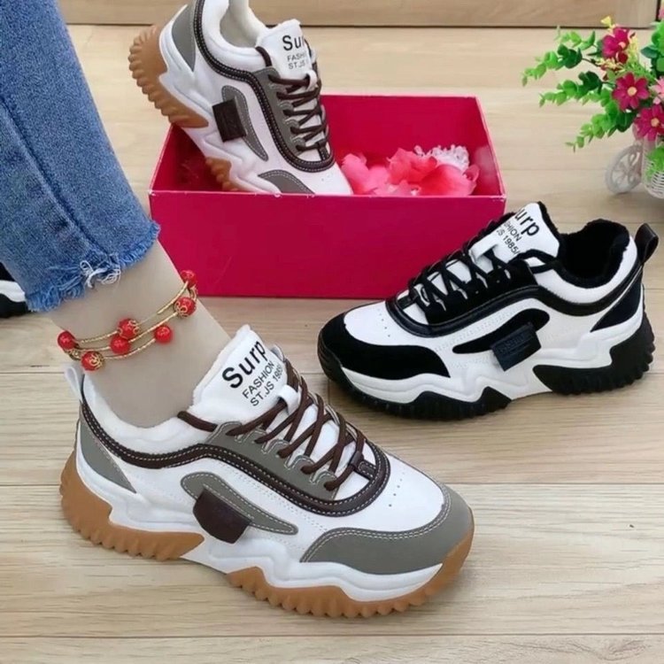 Damen Sneaker Chunky Modisch Einzigartig