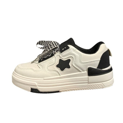 Damen Sneaker Sportlich Rutschfest Schnürsenkel