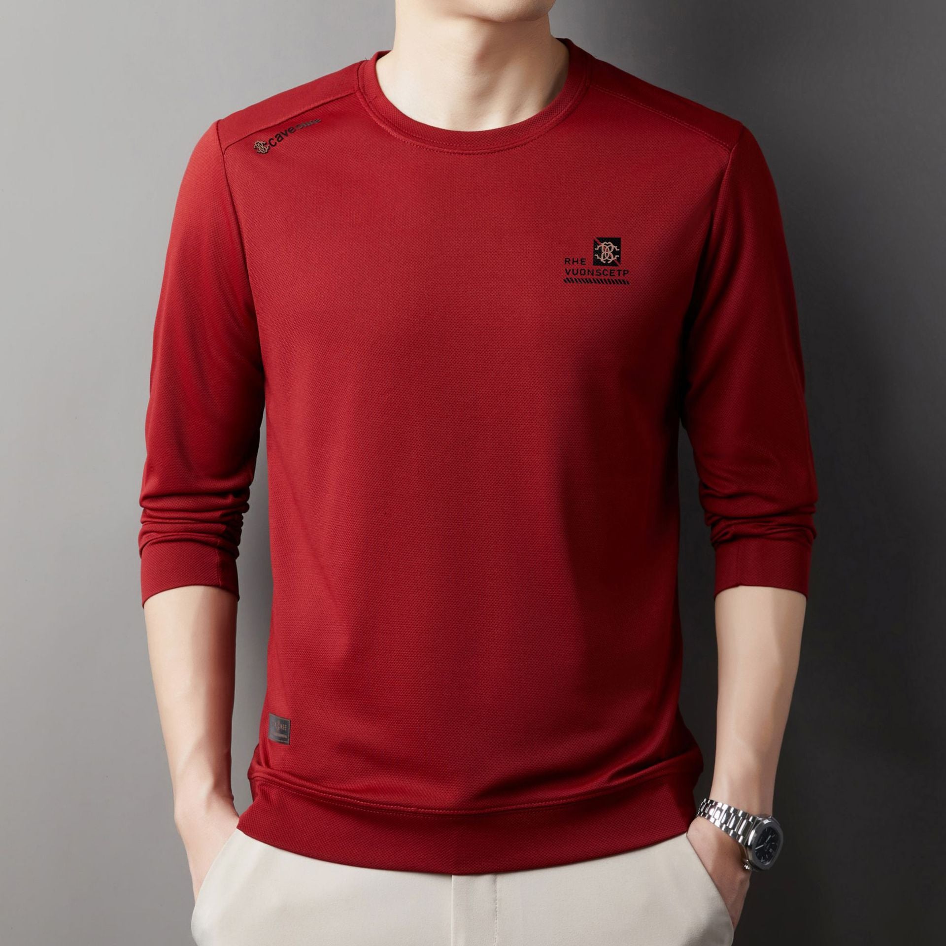 Herren Langarmshirt Atmungsaktiv Funktionell Sportlich - BerlinGlamour