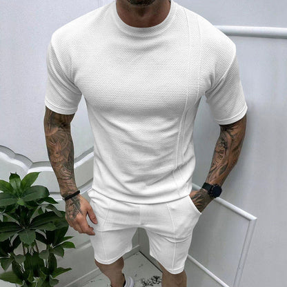 Herren Sportset Kurzarm Atmungsaktiv Funktionales Aktivwear