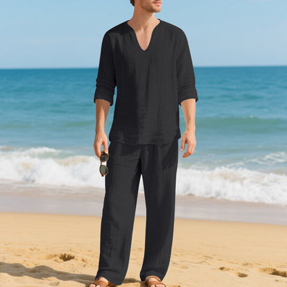 Herren Strand-Outfit atmungsaktiv Baumwolle Sommer