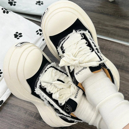 Damen Plateau Sneaker Hochzeitsschuhe Modisch Komfortabel
