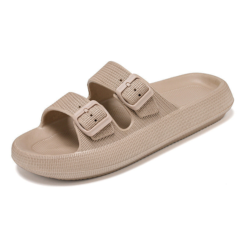 Damen Sandalen Komfortabel Doppelriemen Sommermode