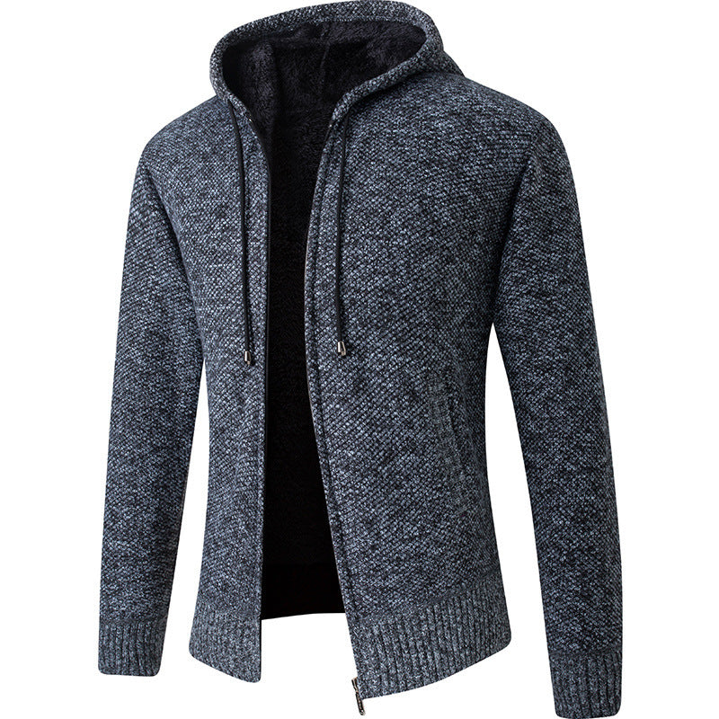 Herren Strickjacke mit Kapuze Warm Gemütlich - BerlinGlamour