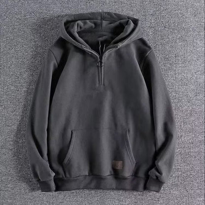 Herren Kapuzenpullover Halbzipp Gemütlich Modern