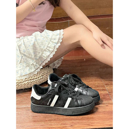 Damen Sneaker Sportlich Bequem Laufsohle Weißen