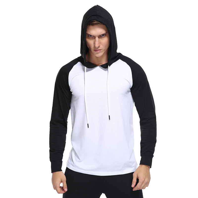Herren Hoodie Langarmshirt Mit Kontrastärmel Modern - BerlinGlamour