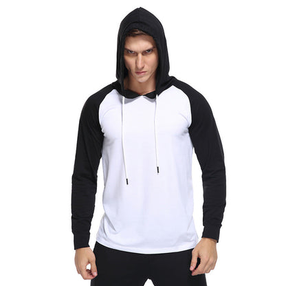 Herren Hoodie Langarmshirt Mit Kontrastärmel Modern - BerlinGlamour