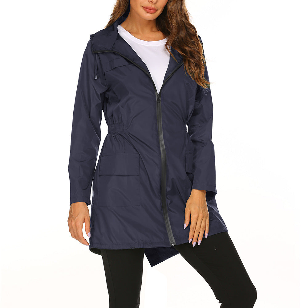Damen Freizeitjacke Praktisch mit Verstellbund und großen Taschen