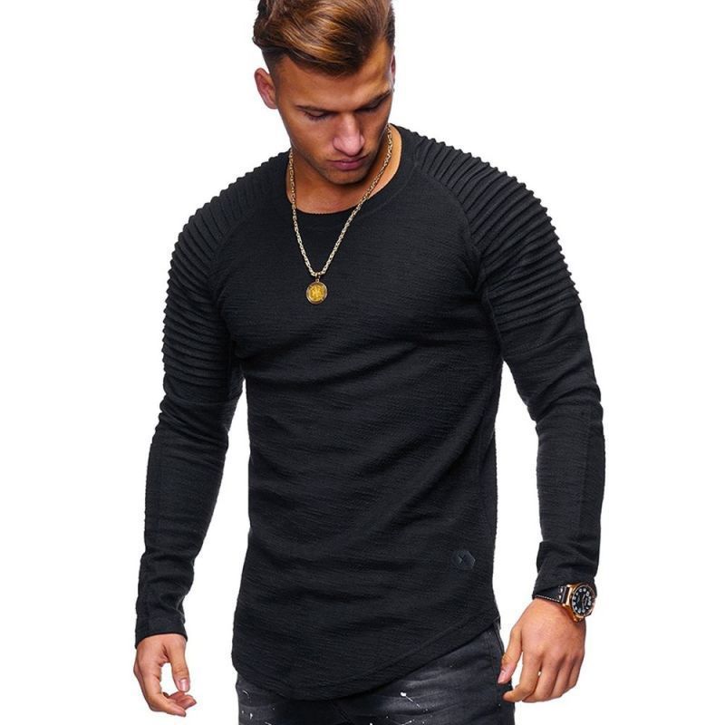 Herren Langarmshirt Strukturiert Modern Berlin Stylish