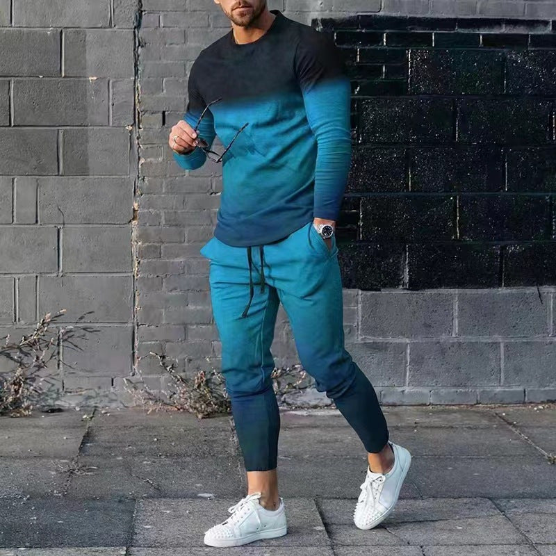 Herren Freizeit Set Farbverlauf Modern Trendy