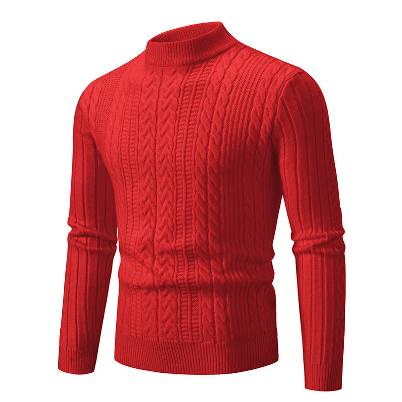 Herren Strickpullover Zopfmuster Warm und Gemütlich