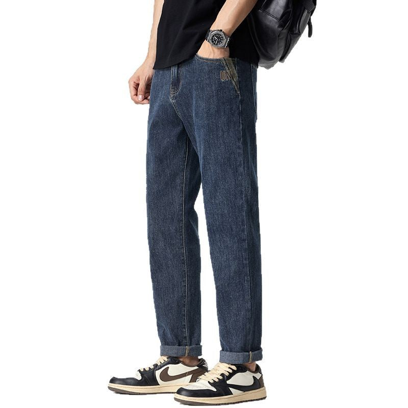 Herren Jeans Moderner Schnitt Hohe Taille Darkwash - BerlinGlamour