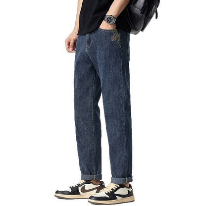 Herren Jeans Moderner Schnitt Hohe Taille Darkwash - BerlinGlamour