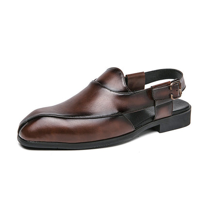 Damen Leder Mokassins Elegante Schuhe mit verstellbarem Riemen