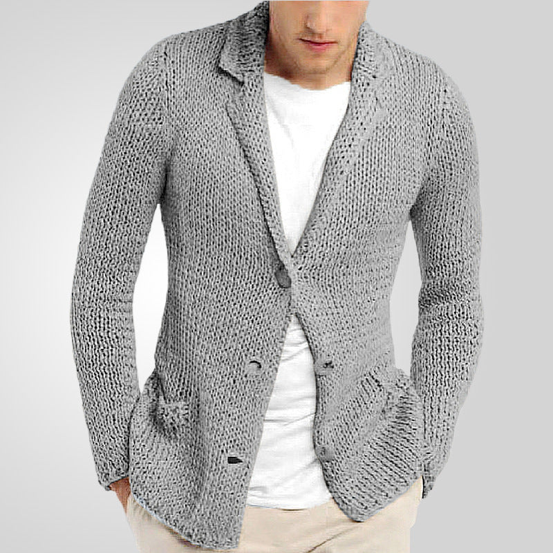 Herren Strickblazer Rustikal Modern mit Taschen