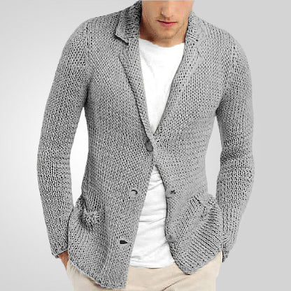 Herren Strickblazer Rustikal Modern mit Taschen