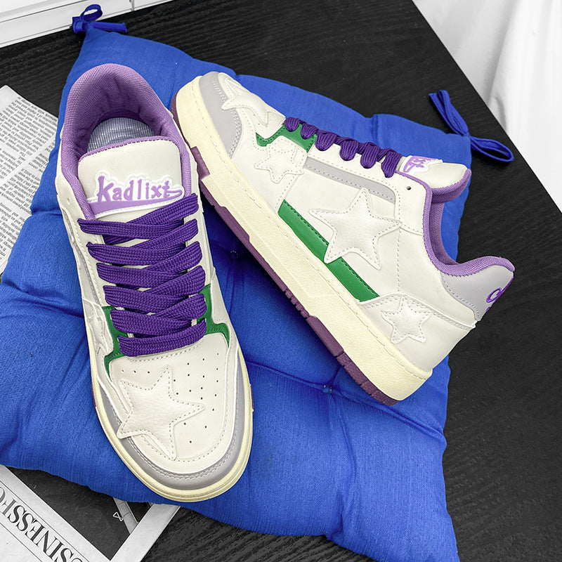Damen Sneaker Sternen Design Komfort Schuhe