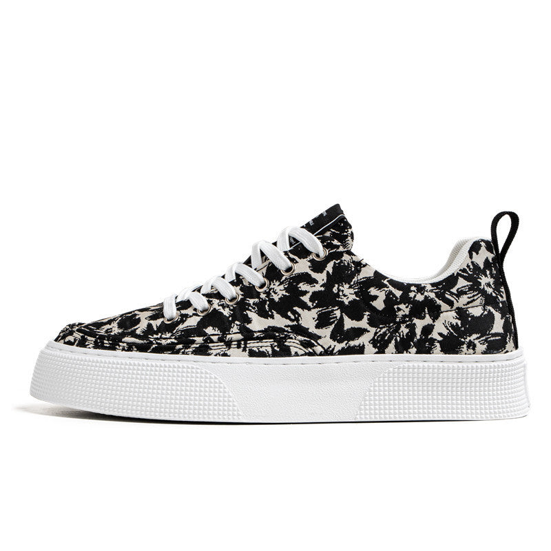 Damen Sneaker Blumen Muster Freizeitschuhe Modisch