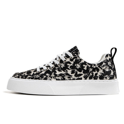 Damen Sneaker Blumen Muster Freizeitschuhe Modisch