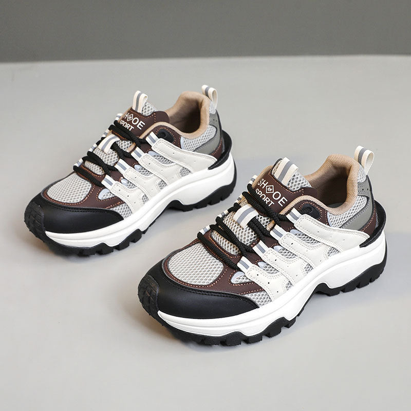Damen Sport Schuhe Schnürsneaker Atmungsaktiv Leicht