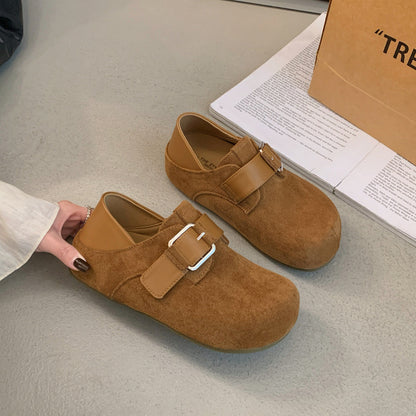 Damen Clogs Bequem Modisch Schnalle Schuhe